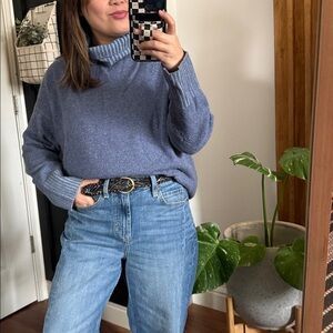 Lafayette 148 New York 100% Cashmere Stand Collar Sweater. Size M